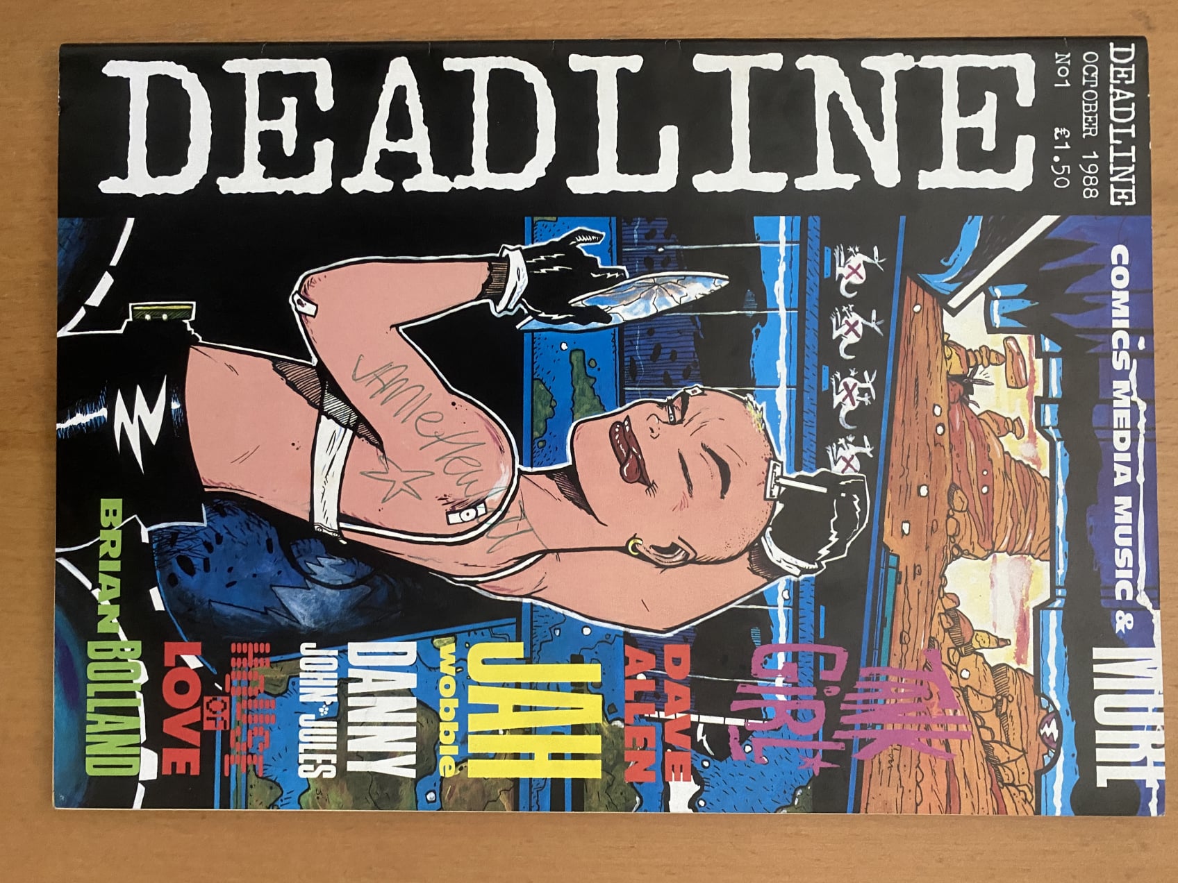 DEADLINE MAGAZINE #1 SIGNED JAMIE HEWLETT